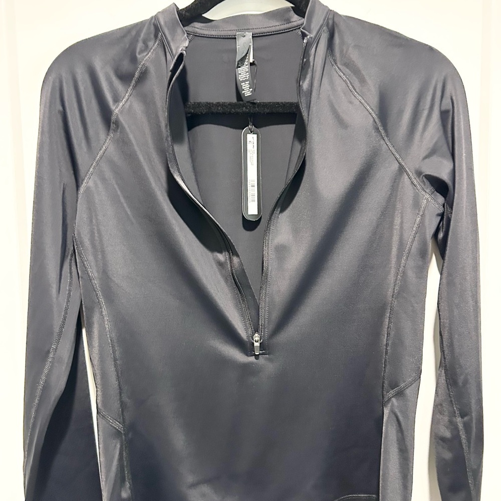 Nike SKIMS Black Long Sleeve Half Zip Performance Training Top Women’s Large - Picture 3 of 8